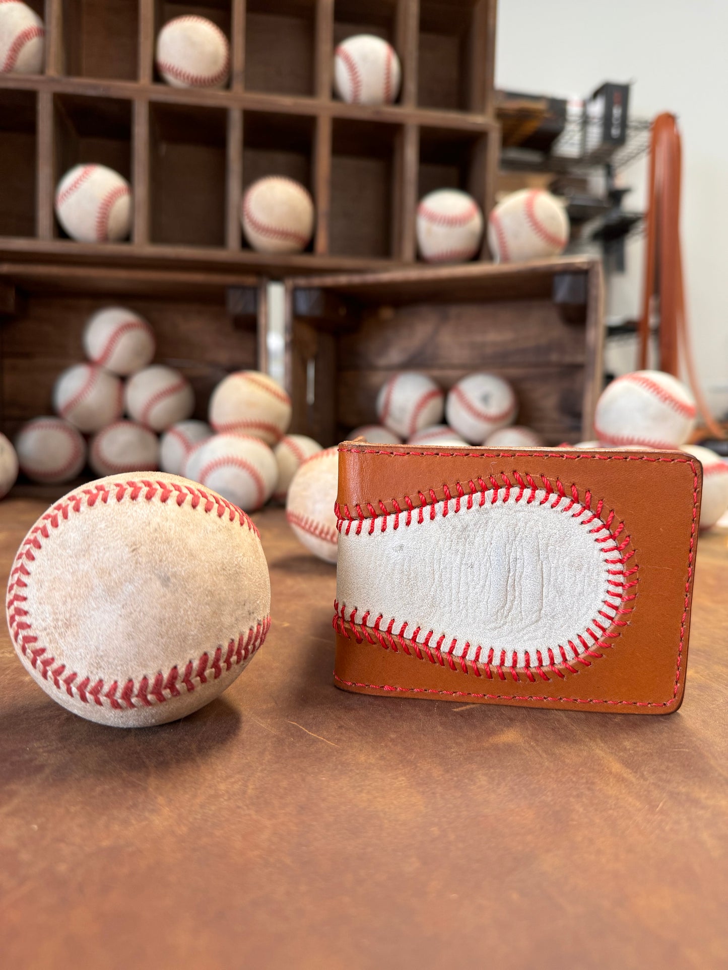 American baseball wallet