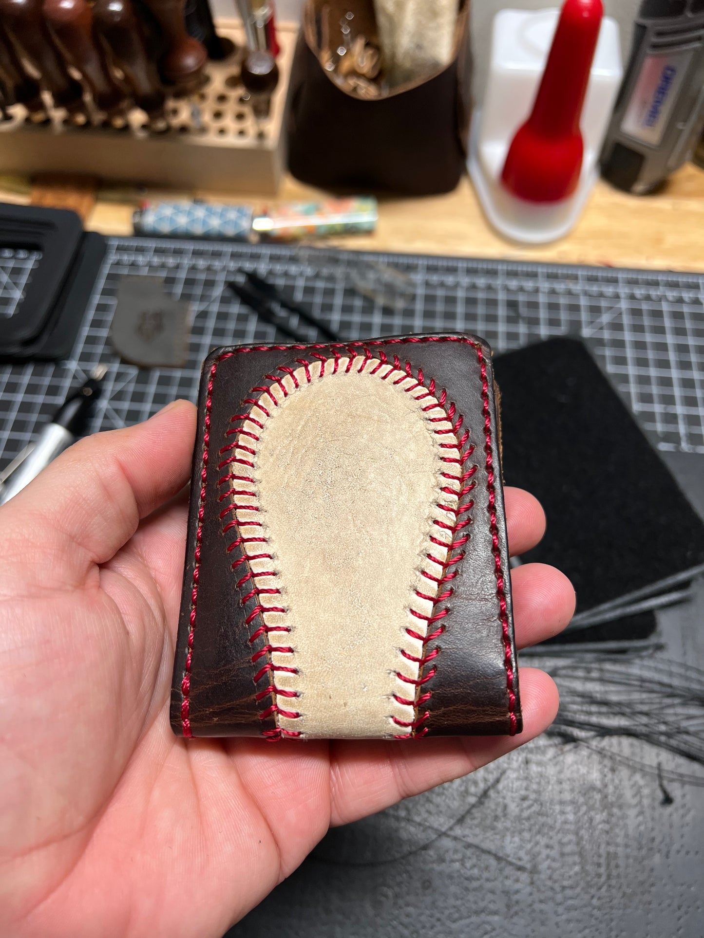 American baseball wallet